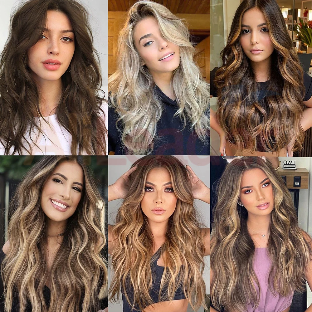 4Pcs/Set Synthetic Clip In Hair Extensions 11Color Long Wavy Clip-In Hairpieces