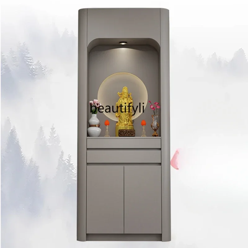 

Buddha Niche New Chinese Style Clothes Closet Light Luxury Altar Cabinet Solid Wood Buddha Shrine Altar Incense Burner Table