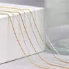 1M/Pack 0.8mm Gold Silver Nail Bead Chain Charm Ellipse Stone Nail Art Decorations Giltter Metal Steel Ball Jewelry Accessory 1