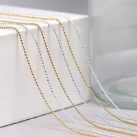 1M/Pack 0.8mm Gold Silver Nail Bead Chain Charm Ellipse Stone Nail Art Decorations Giltter Metal Steel Ball Jewelry Accessory 1