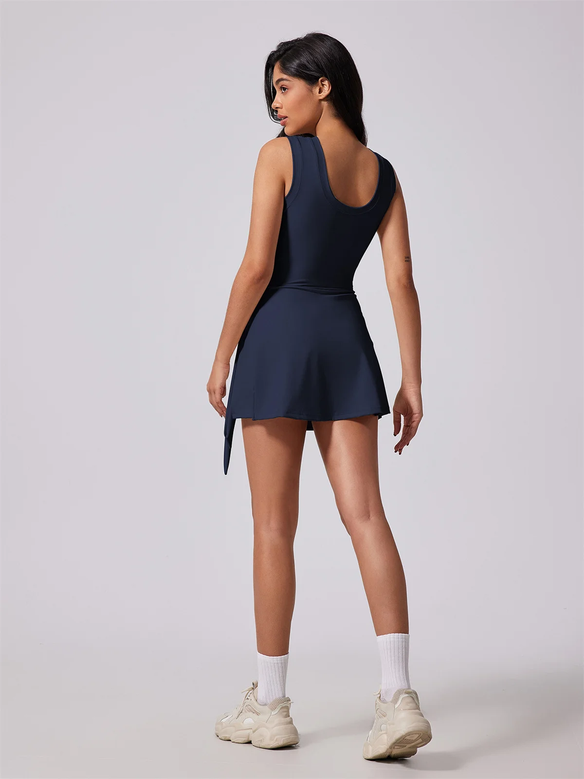 Women Tennis Sports Dress Running Jumpsuit Quick Dry Sportswear Ladies Sleeveless Tank Tops Shorts Suit Gym Fitness Yoga Skirt