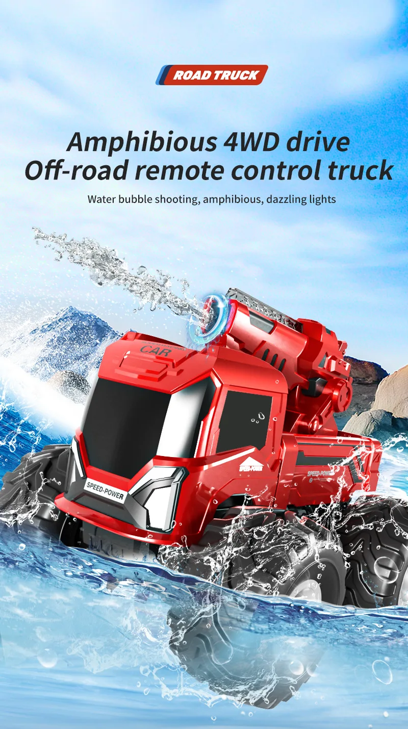 Remote Controlled 4wd Off-road Amphibious Water Cannon Toy Car_voghion.com