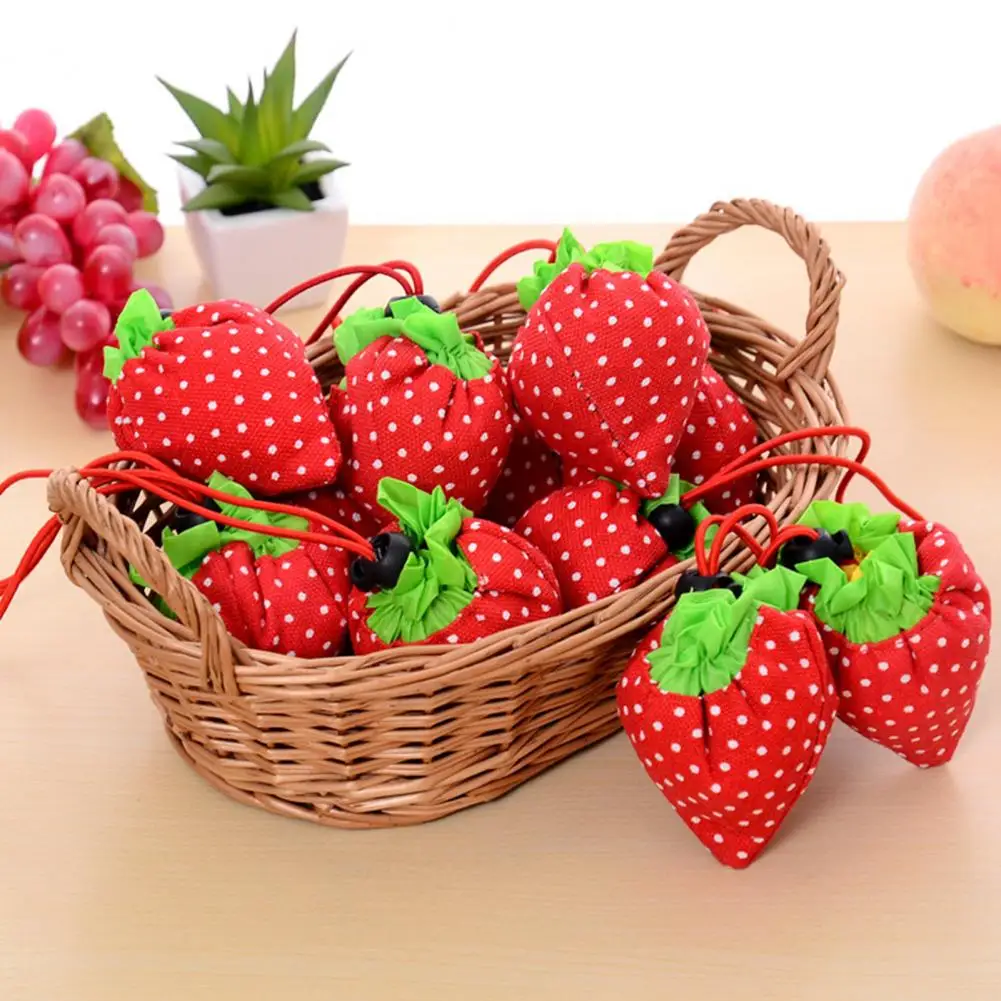 StrawberryGroceryBag10LStorageBagFoldableLargeCapacityReusable