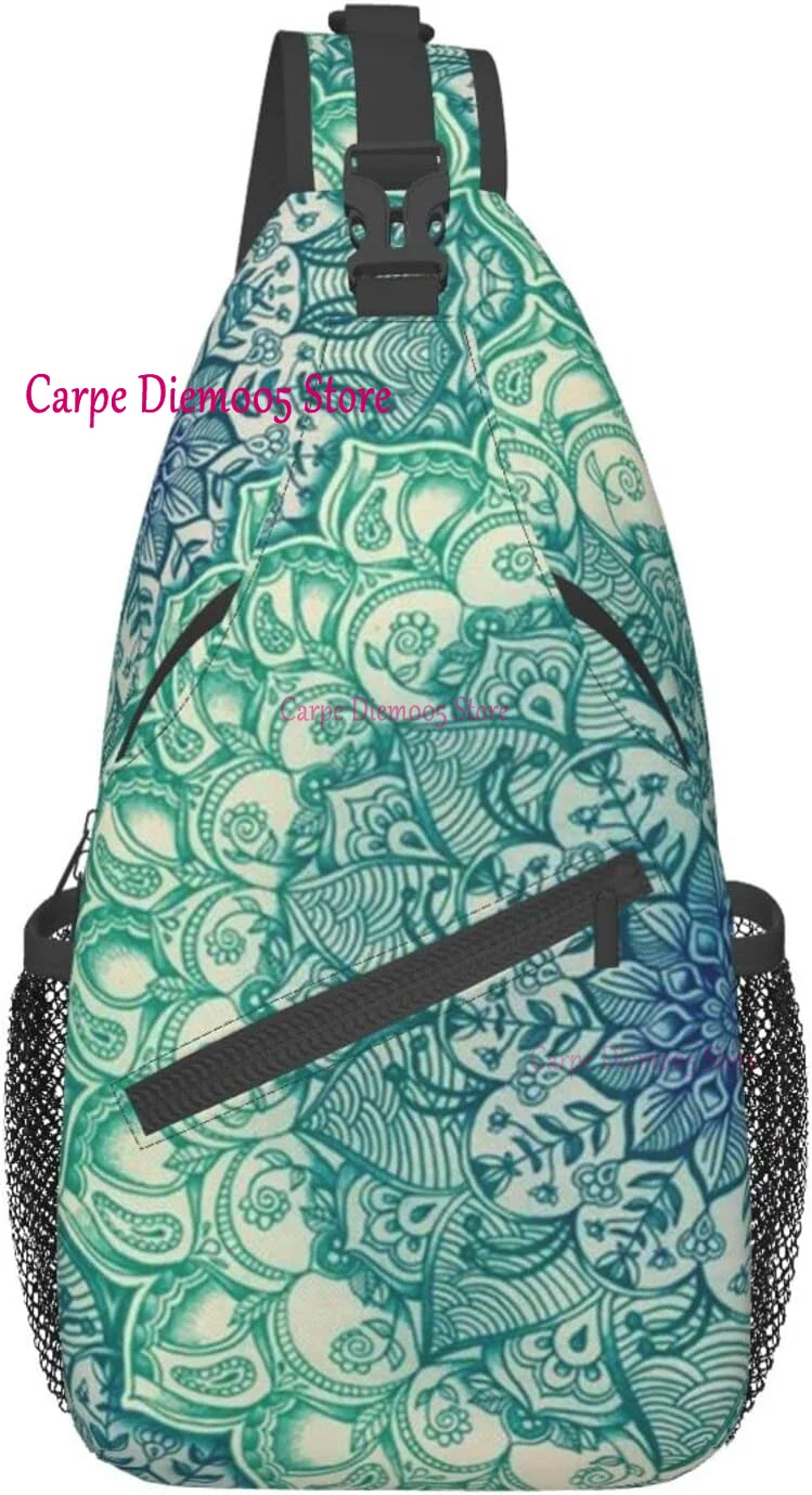 Black Paisley Bandana Sling Bag for Shoulder Backpack Casual  display picture 1