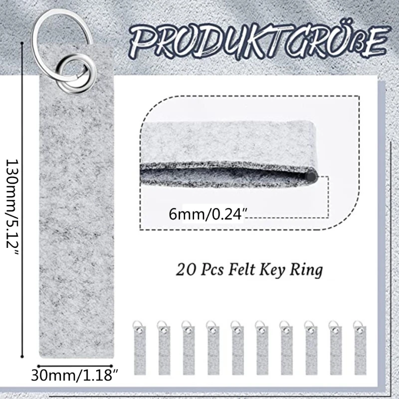 20Pcs 열쇠 고리 열쇠 고리 공예에 대 한 펠트 열쇠 고리 DIY 쥬얼리 열쇠 고리, 13x3cm 다채로운 열쇠 고리 펠트 열쇠 고리 GTWS