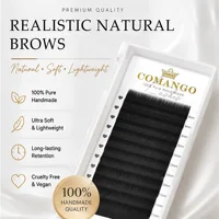 CoMango extensions de sourcils noirs 9-11Mix extensions droites et courbées faux sourcil épaisseur 0,07/0,1 haute qualité 2