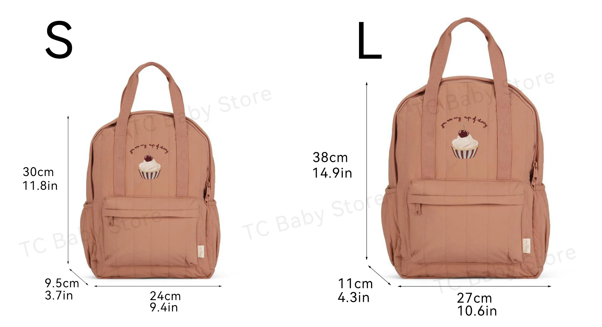 KS-mochila de bebé para padres e hijos, Bolsa Escolar para guardería, bolsas de viaje de marca, mamá, cereza, limón, almacenamiento para niños y niñas