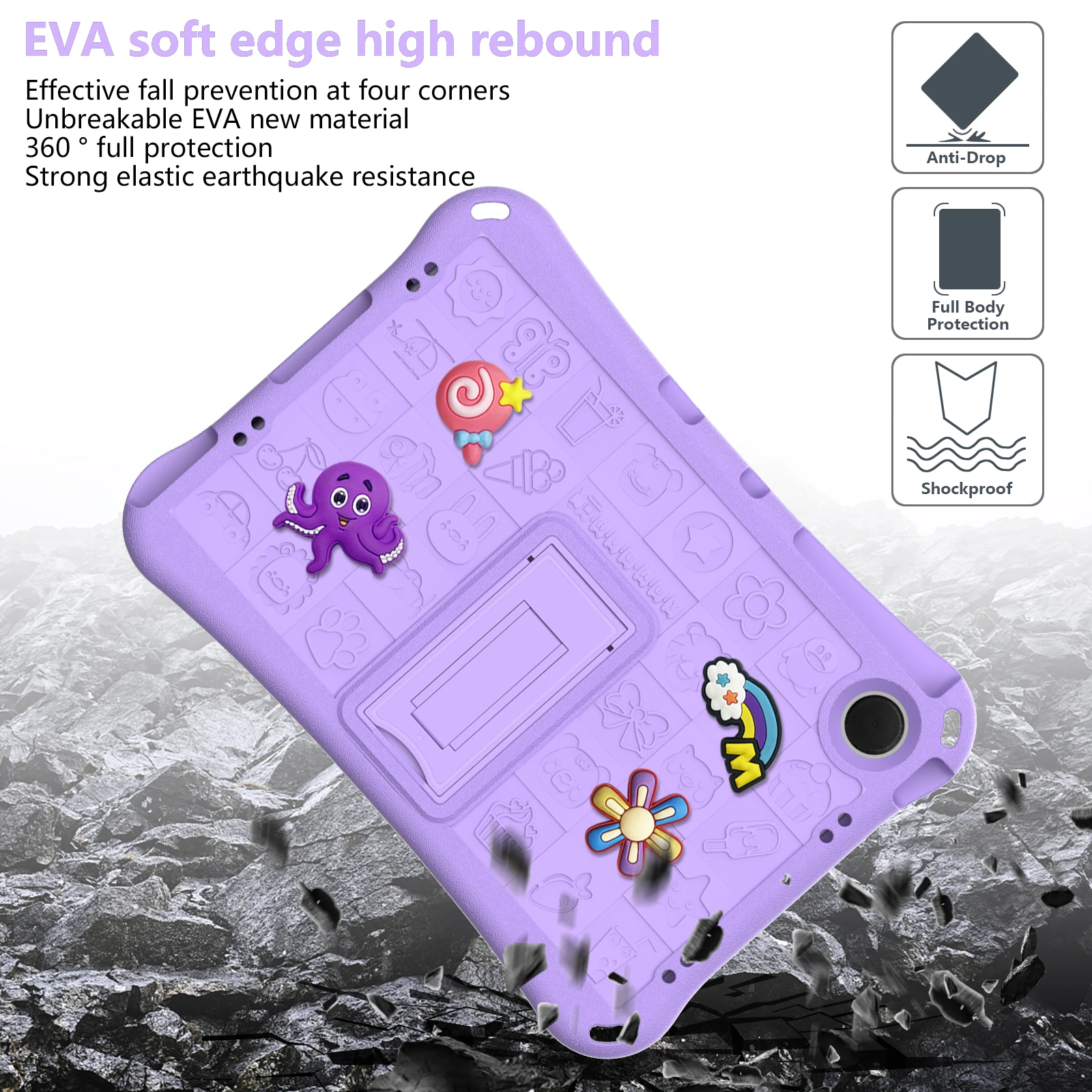 Durable Nontoxic EVA + PC Drop-proof Shockproof Protective Tablet Cover