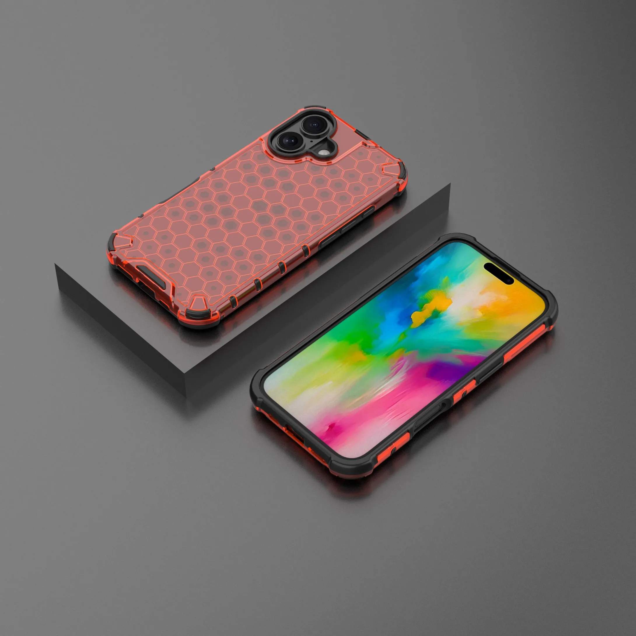 Luxury Honeycomb Hybrid Military Armor Shockproof Case - Hard PC Cover