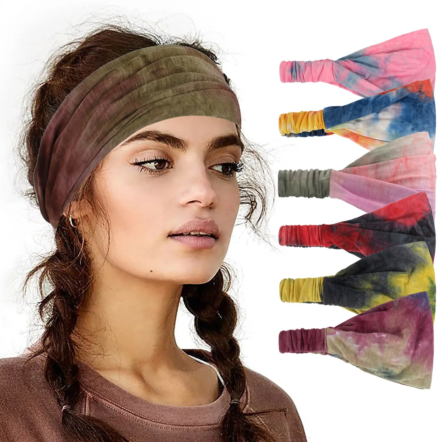 2023 Sport Yoga Elastic Wide Hairbands Headband Women Girls Scrunchie Headwrap Hair Head Bands Hoop Turban Accessories Headdress