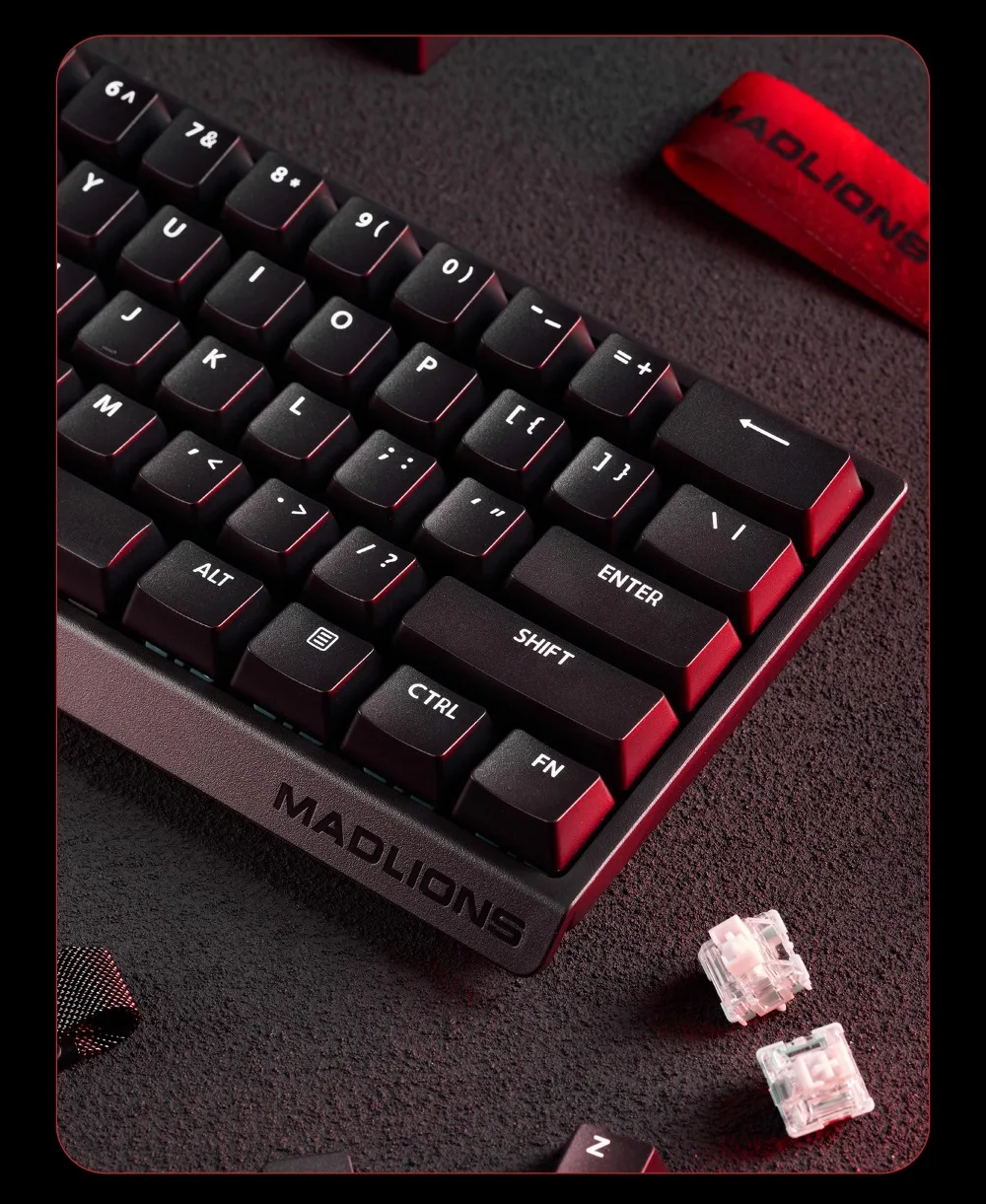 MADLIONS MAD 60/68HE ゲーミング磁気スイッチキーボード有線 61