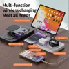 4 In 1 Foldable Wireless Chargeing Station For iPhone 16~12 Series, Wireless Charging Station For iWatch Series, AirPods Series