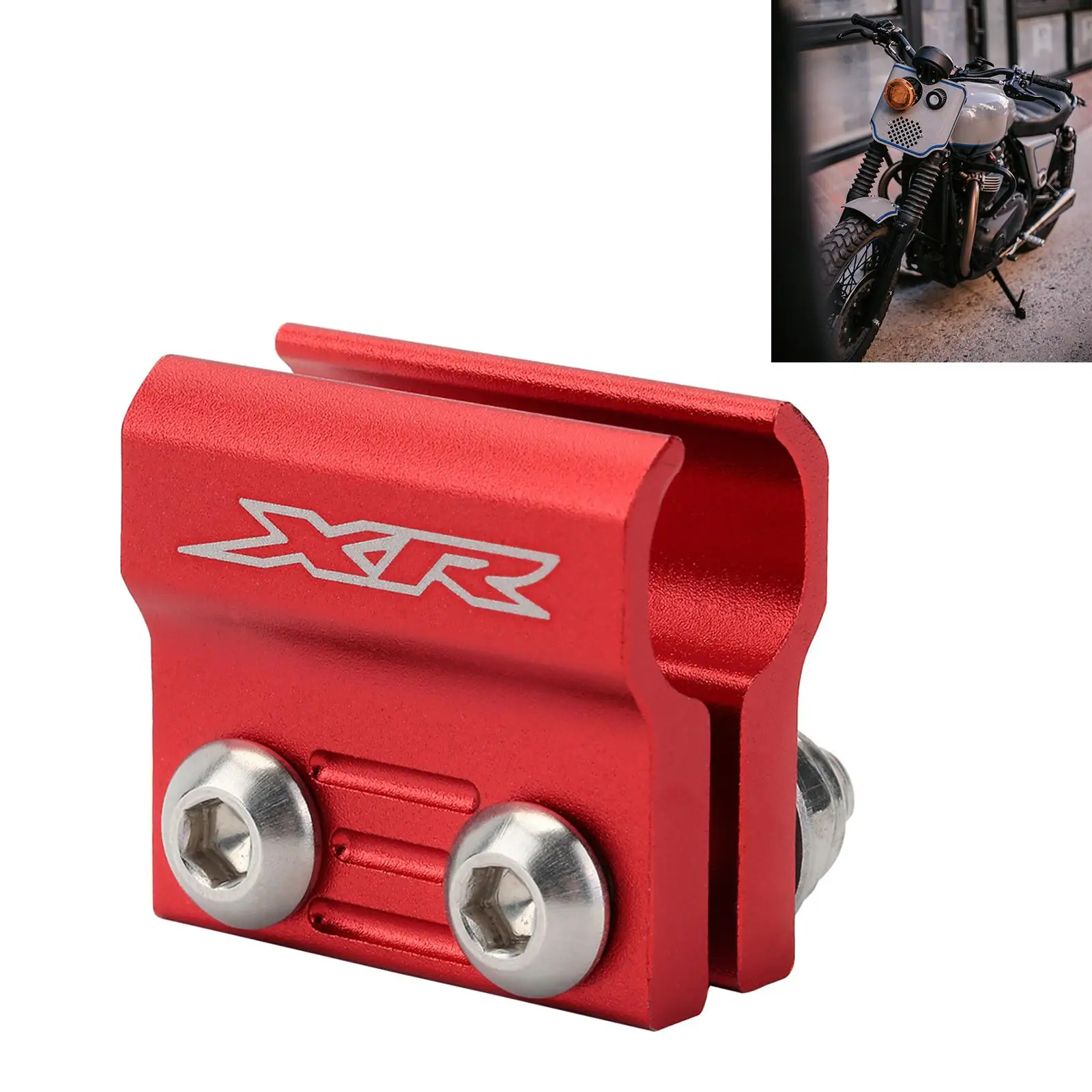 Supporto Guida Tubo Freno Anteriore Cnc Red Protect Per Honda Xr 400 Xr 250 Xr 400R Xr