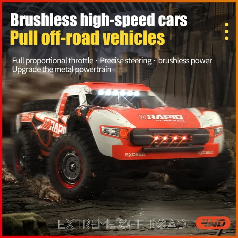 Rc Car Off Road 4x4 50km/h or 70km/h High Speed Brushless Motor Monster Truck 1/16 Desert/Snow Racing Drift Cars Toys for Boys 3