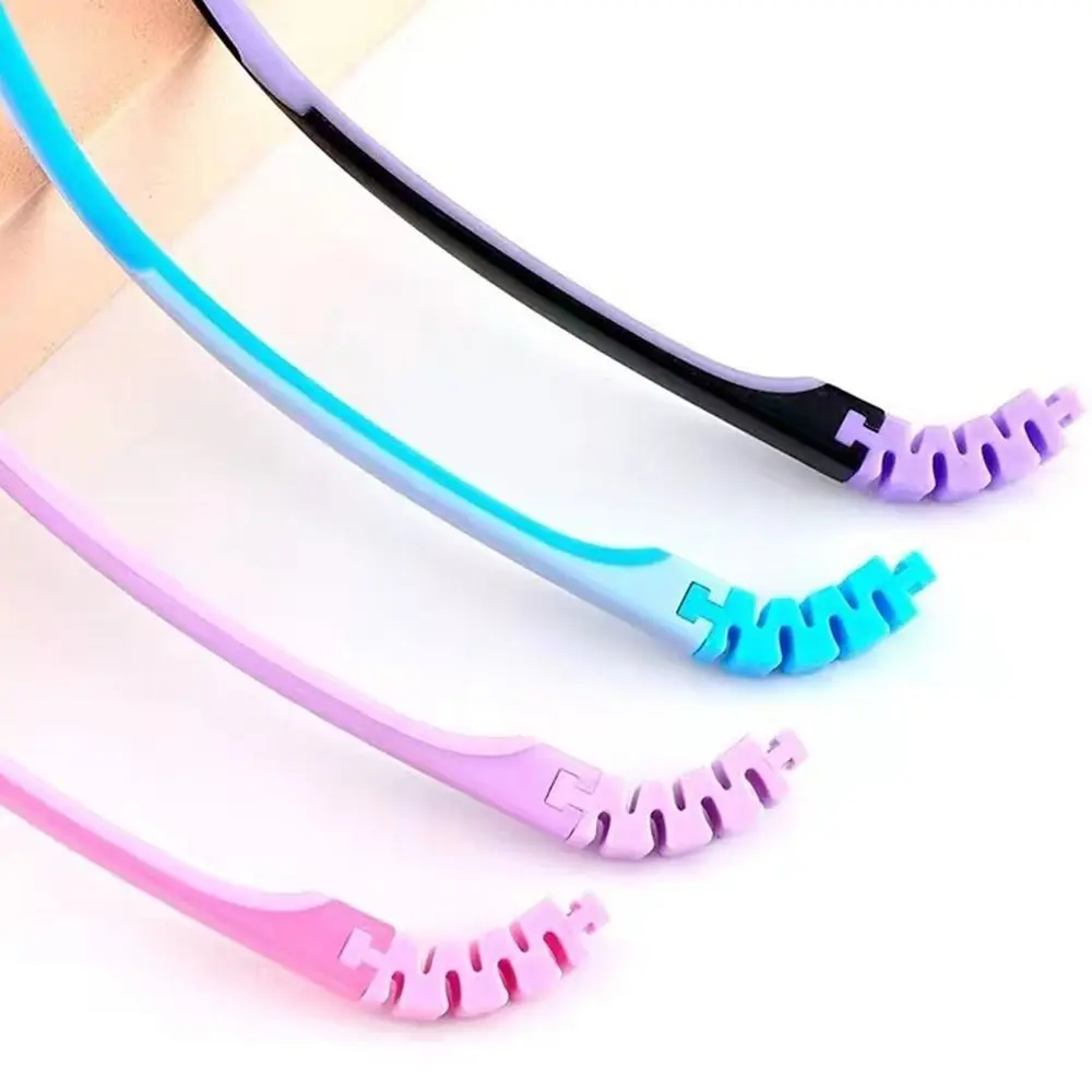 1 Paar Silikon brille Beine aufsteck bare Kinder brillen Arm ultraleichte Ersatz zweifarbige Silikon brille Beine Zubehör – Detail 8