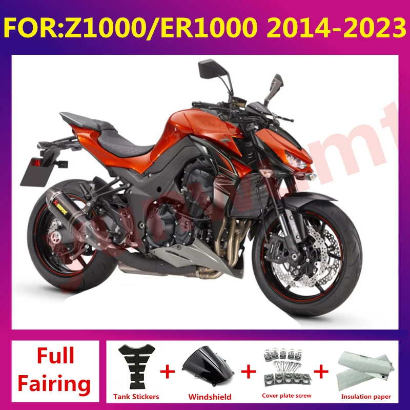 

New ABS Motorcycle Fairings Fit For Kawasaki Ninja Z1000 ZR1000 2014-2023 15 16 Bodywork full fairing kits zxmt set orange black