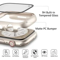 Verre + boîtier + bracelet pour bracelet de montre Apple 42mm 44mm 41mm 40mm 38mm 45mm 49mm protecteurs d'écran pour Apple IWatch série 8 7 6 SE 5 4 3