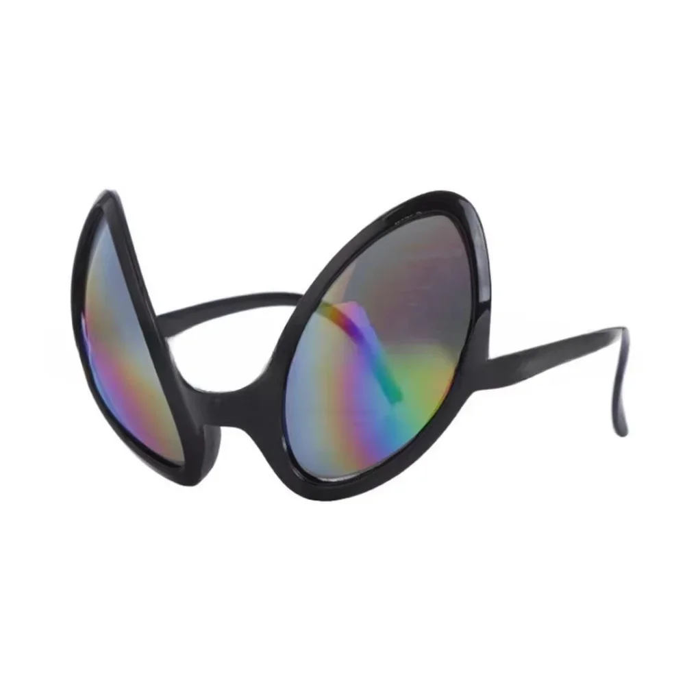Alien-Themen-Party-Zubehör-Set Grünes Glitzer-Kugel-Stirnband & Sonnenbrille für Damen und Herren mit Regenbogen-Gläsern Lustige Brillen – Detail 11