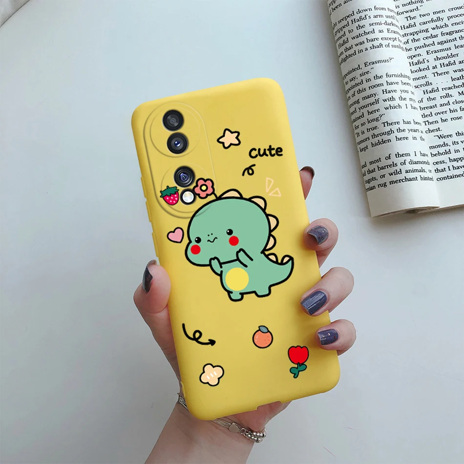 Stylish Flower Soft Silicone Phone Case for Huawei Honor 70 Series