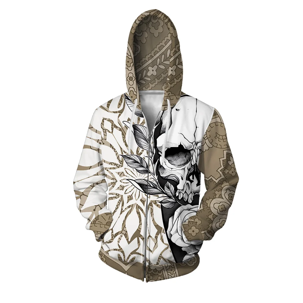 Sudadera con capucha personalizada para hombre, moderna y versátil, nueva en sudaderas, cómoda y elegante, con cremallera y gran tamaño