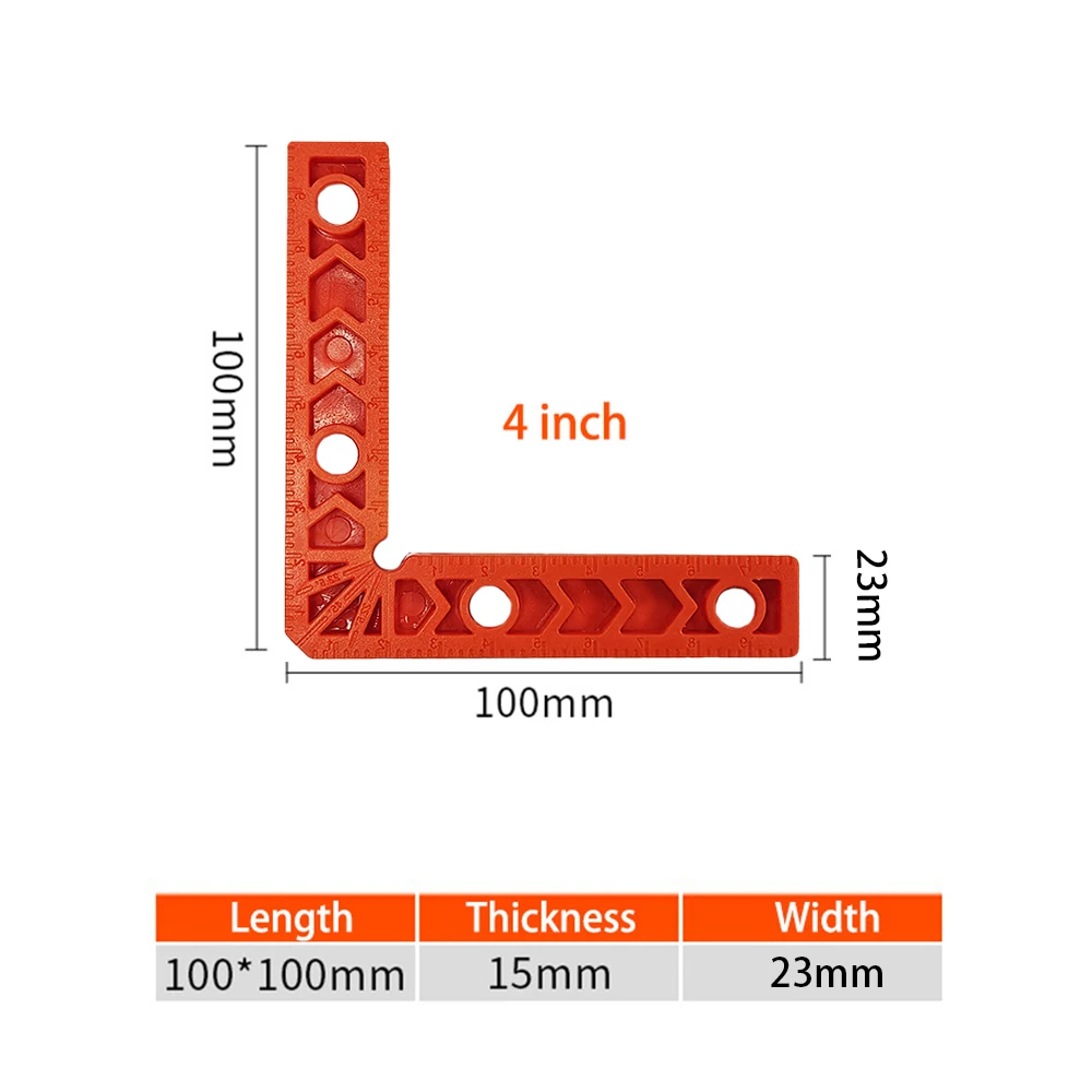 90 Degree L-shaped Right Angle Fixing Clip with scale Auxiliary Fixture Position