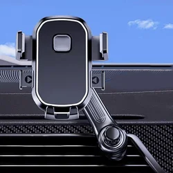 Universal Car Phone Holder with Wide Clamp & Secure Metal Hook - Air Vent Clip (1PC)