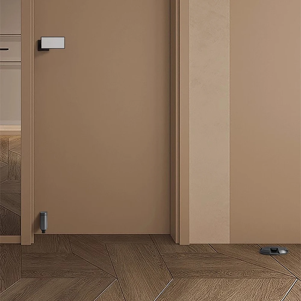Non-Punch Door Stopper Automatic Floor Floor DoorStop Furniture Fittings Gold Black Grey Stopper for Door Windproof Door Stops