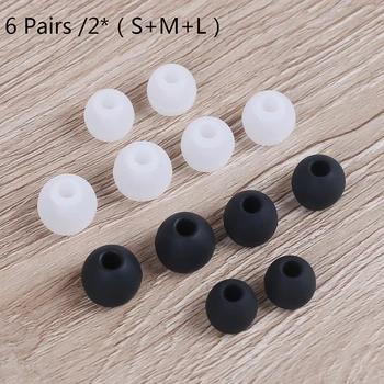 6 Pairs/2 *(S + M + L) cuffie universali In-Ear cuffie tappi per le orecchie tappi per le orecchie In Silicone Silicone tappi per le orecchie tappi per le orecchie