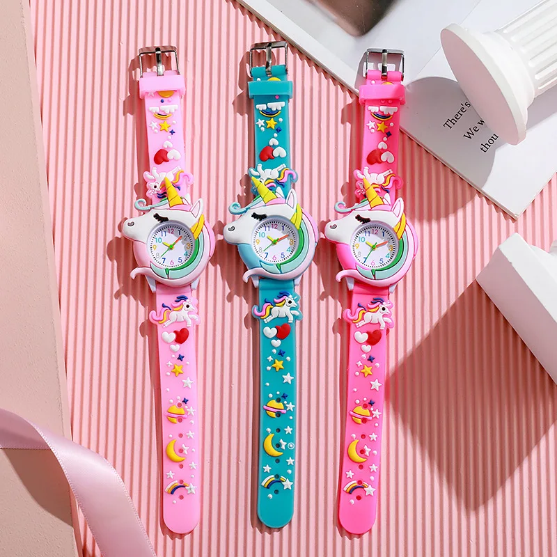2024 New Cute cartoon 3D dinosaur Tyrannosaurus Rex silicone strap children's watch Kids Student Watch 4