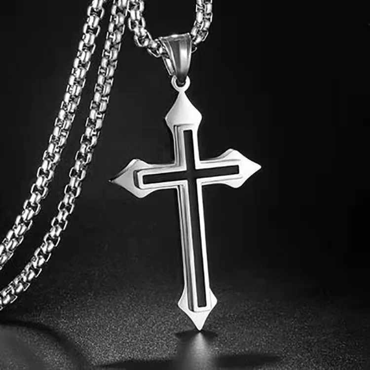 Black Titanium Cross Necklace | Christian Jewelry - Corinthian's Corner