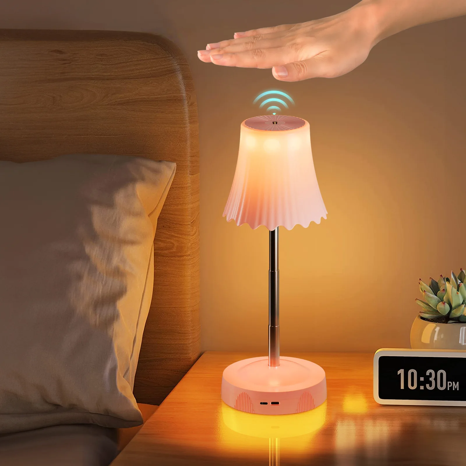 신상품 RGB LED 야간등 손동작 센서 창의적인 야간등 기숙사 침대 옆 램프 USB 충전 2600mAh