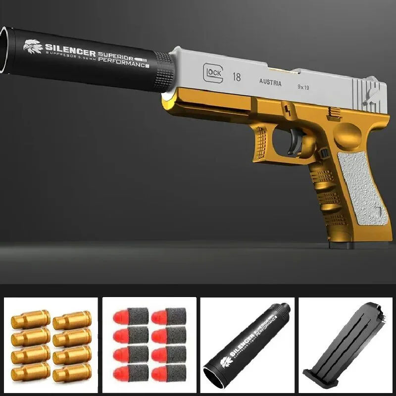 Toy Guns Children Desert Eagle Pistol Manual Handgun Foam Dart Blaster Shooting Model Launcher For Boys Girls Outdoor Games
