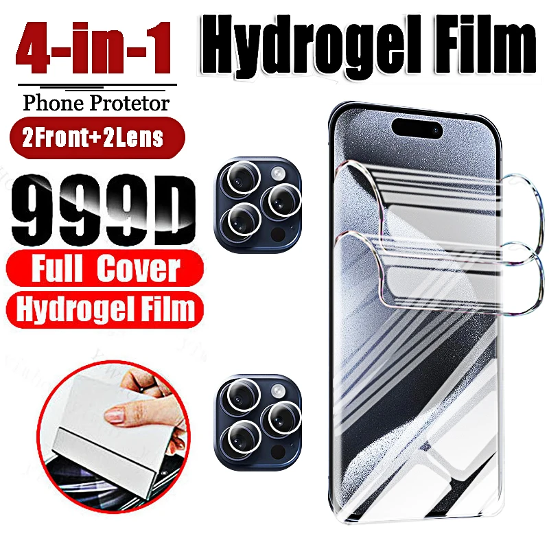 Ultra-Clear Hydrogel Full Cover Screen & Camera Protector