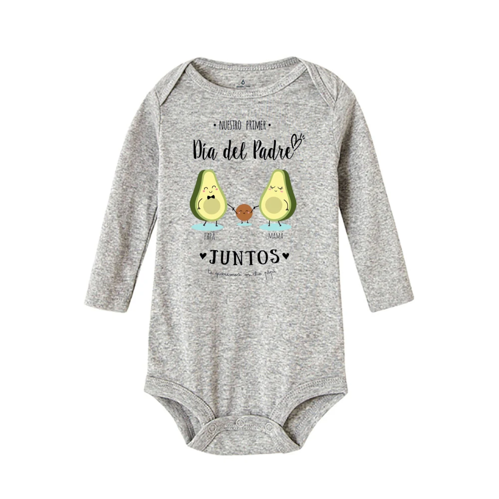 Our First Father's Day Together Infant Bodysuit Long Sleeve Crew Neck Romper Caaual Girl Boy Jumpsuit Fathers Day Best Gifts 5