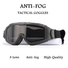 

2022 Military Tactical Goggles Bulletproof Shock Resistant Neutral Shooting Glasses Outdoor HD Anti Fog UV400 Eyewear