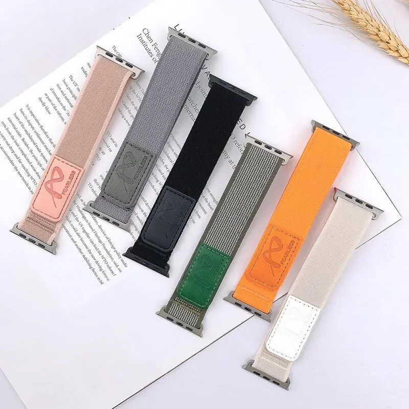 애플 워치 밴드용 트레일 루프 스트랩, 울트라 49mm, 44mm, 40mm, 45mm, 41mm, 38mm, 42mm, 나일론 팔찌, 아이워치 9, 7, 8, SE, 6, 5, 4, 3 용