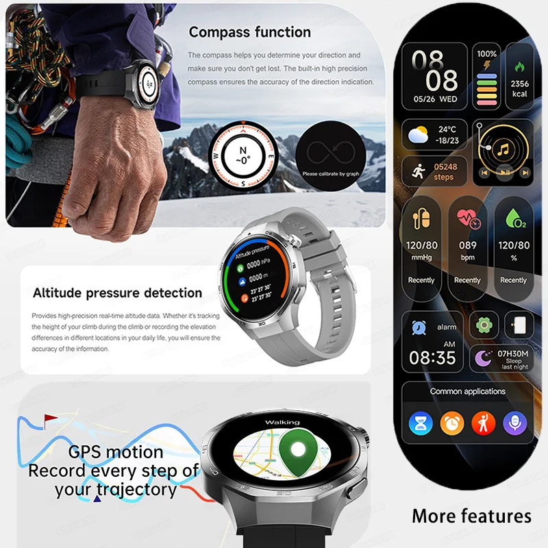 2025 Original WATCH GT5 Pro Smart Bracelet Men Women Full Touch Screen NFC GPS Bluetooth call Sport Fitness SmartWatch New