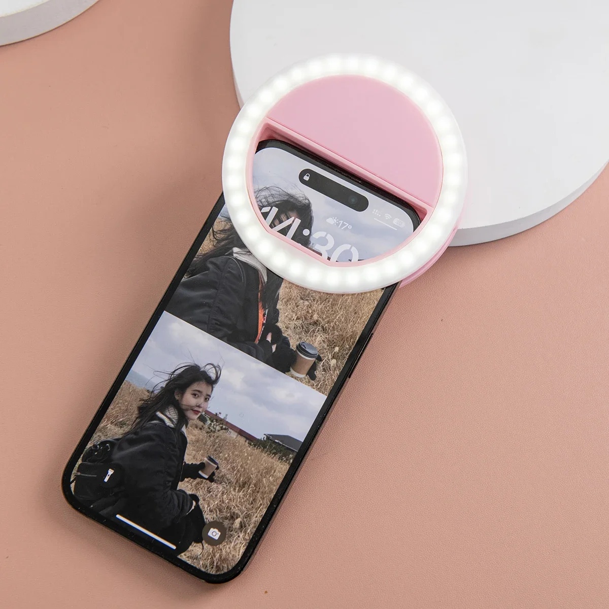 LED Selfie Ring Light USB rechargeable and portable clip design selfie fill light suitable for photography selfie fill light selfie light shooting light fill light photo studio light live stream ring light