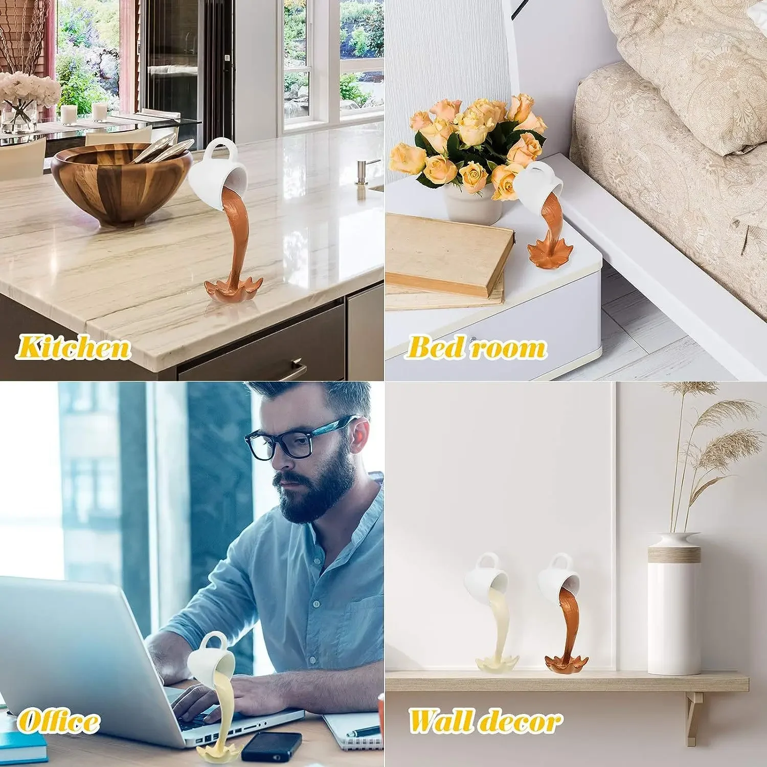 Floating Spilling Coffee Sculpture 6