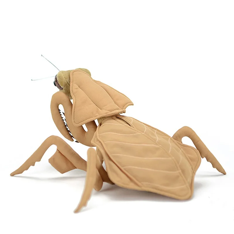 Lifelike Dead Leaf Mantis Plush Toy Real Life Soft Insect Deroplatys