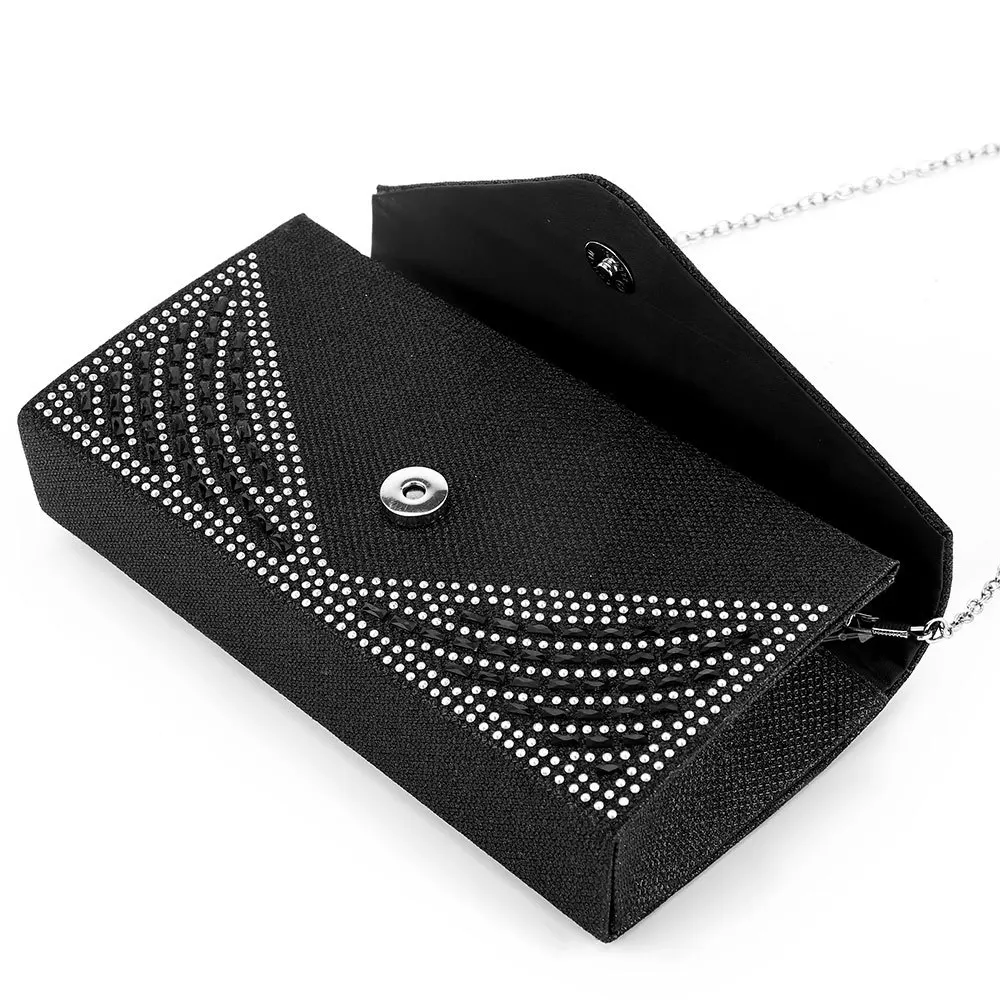 2023 New Diamond Bling Evening Clutch Bags Bling Wedding Dinner Wallets Fashion Purse With Chain 3 Colors Mini Party Bags