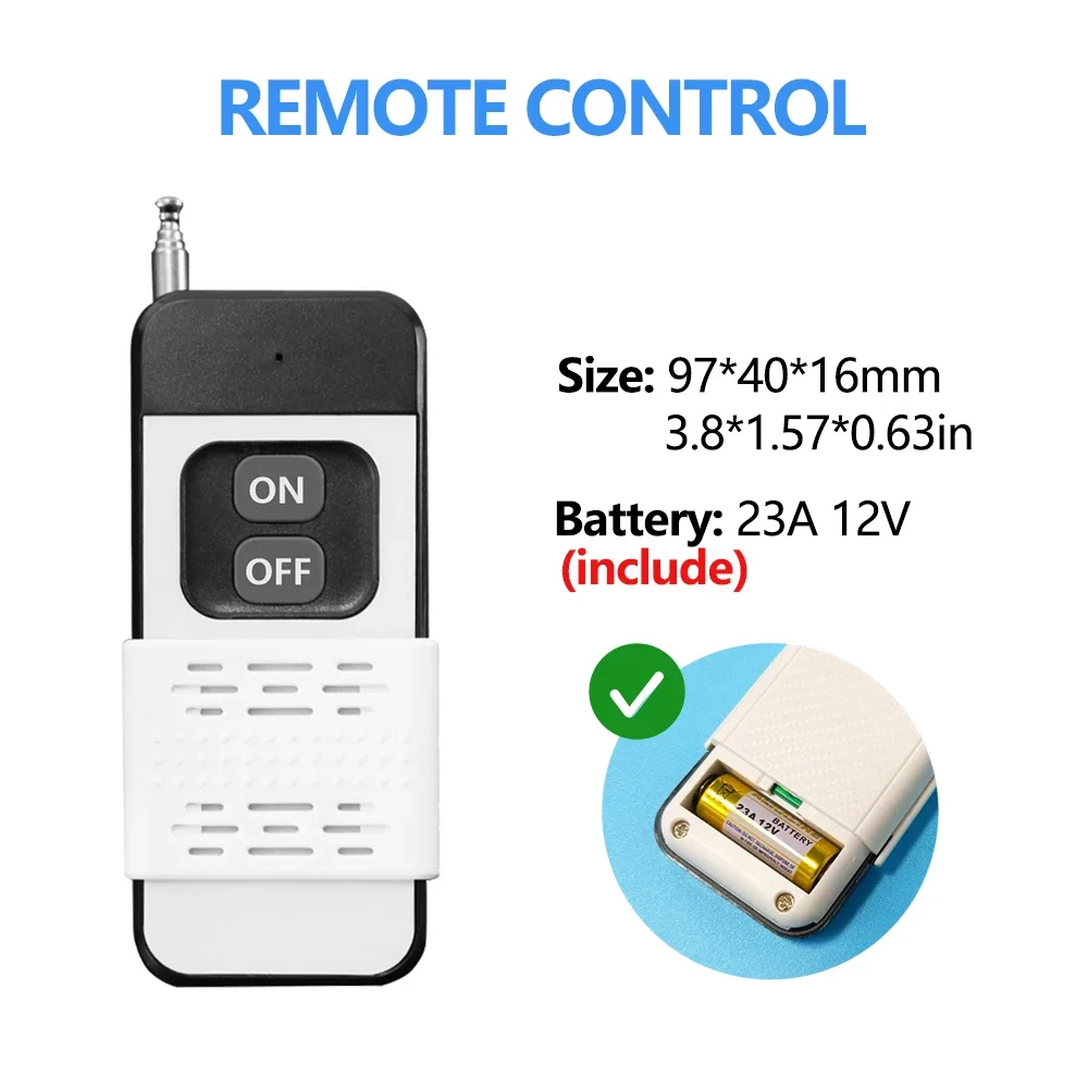 RF 433 Mhz 범용 무선 원격 제어 스위치 전기 게이트 라이트 워터 펌프에 대 한 110V 220v 30A 3000M 원격 제어