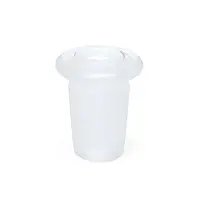 2Pcs 14mm Female to 18mm Male Clear Glass Expander Reducer Adapter Connector Lab 1