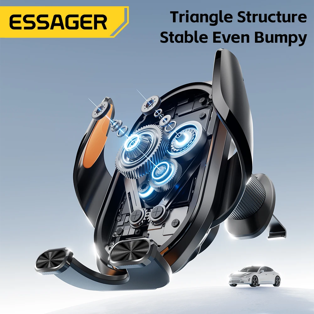 Essager 15W Magnetic Wireless Car Charger for MacSafe 15W Cooling Stand Holder for iPhone 16 15 14 13 12 Pro Max Xiaomi Samsung