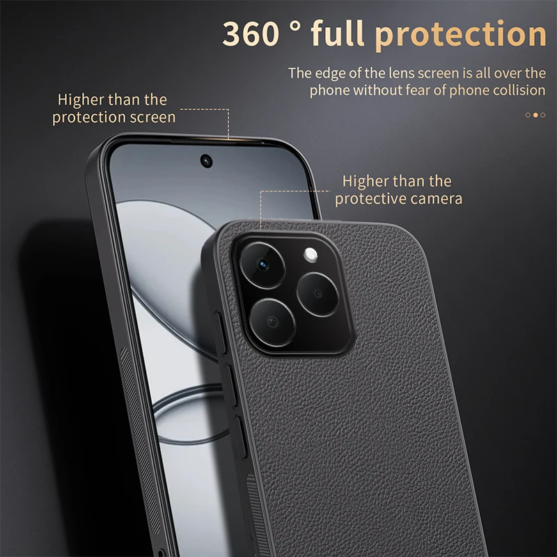 Luxury Business Leather Soft Frame Magnetic Phone Case Cover