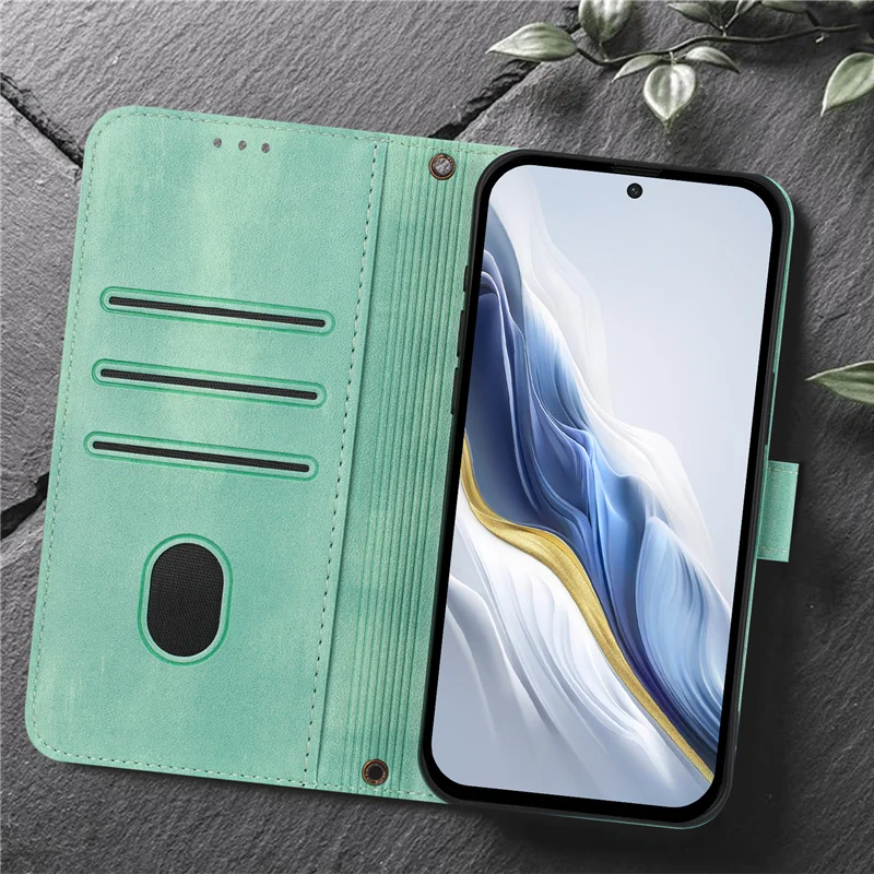 Premium Magnetic Leather Wallet Case with Stand