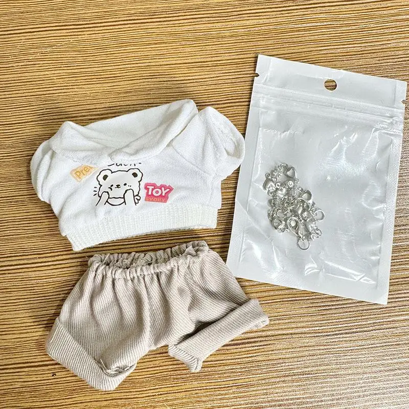 thumbnail image 1 of Ropa para muñecas de peluche en miniatura de 17 cm, accesorios para muñecas ídolos de Corea del Kpop Exo Labubu, ropa con alfabeto, regalo, 1 of 5