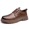 Business Casual Low-top Genuine Leather Shoes Men Spring Autumn New Designer British Style Retro Platform Shoes Loafers Men 1