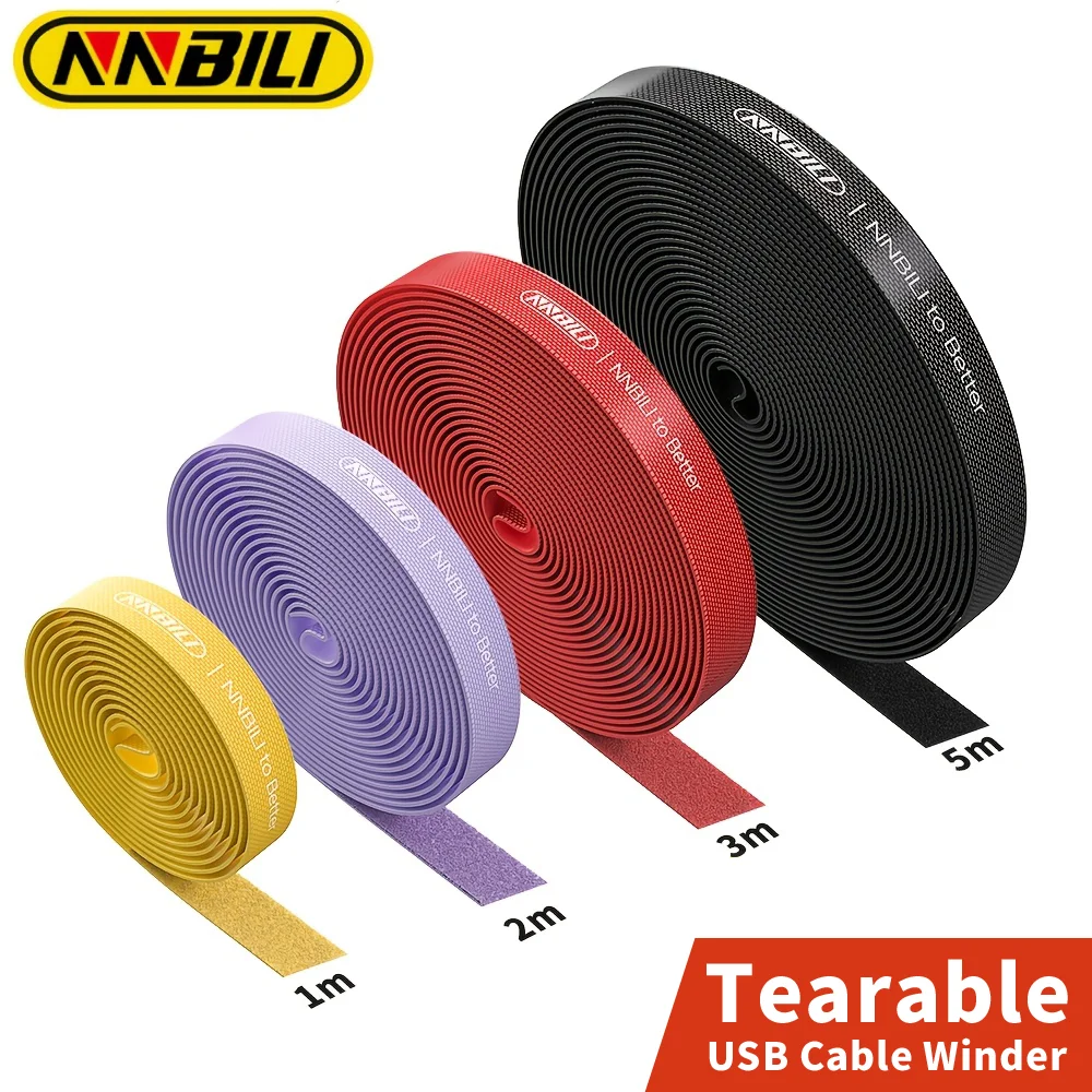 NNBILI Cable Organizer Management Wire Winder Tape Earphone Mouse Cord Management Ties Protector iPhone Xiaomi Samsung 1/5M cable organizer
