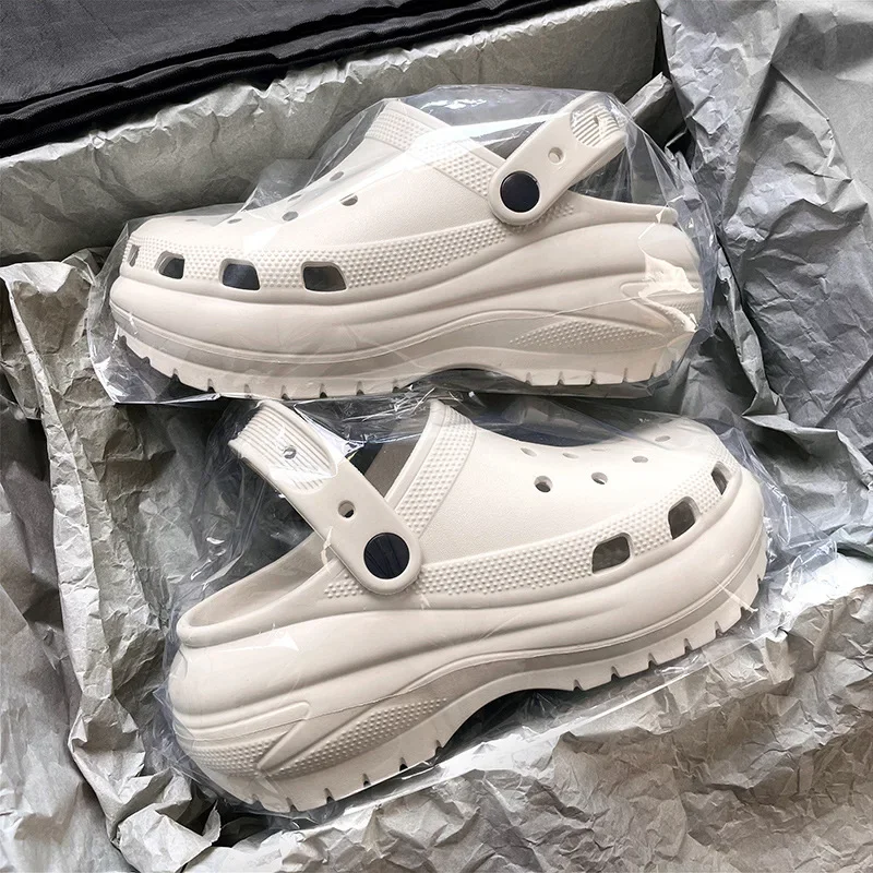 New Nimbus thick-soled hole shoes women's beach breathable outdoor wear non-slip muffin 7cm cool slippers eva 2